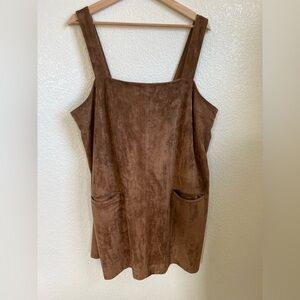 Suede mini dress